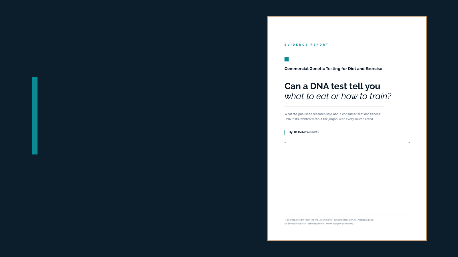 DNA Diet Test Report